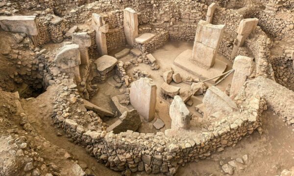 Remains of a Neolithic Settlement in Archaeological Site Gobekli Tepe in Turkey