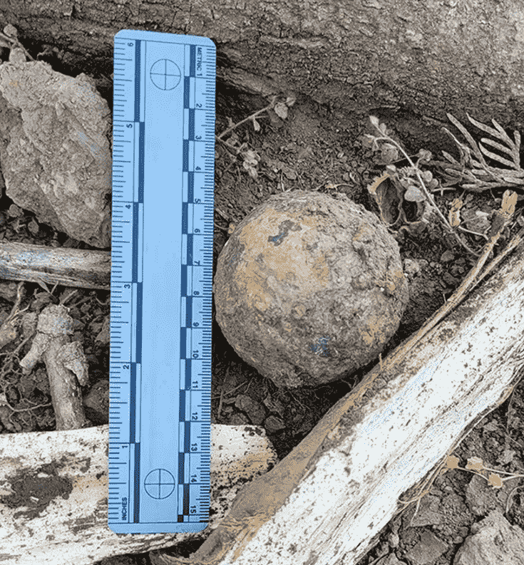 Civil War–era cannonball