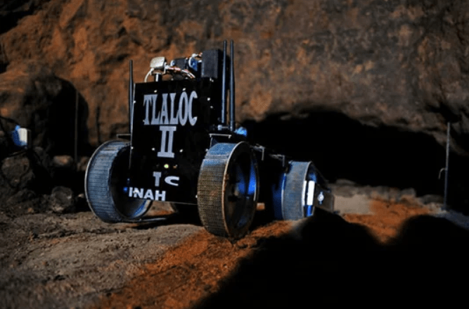 robot named Tlaloc II (after the Aztec god of rain)